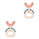 thumbnail image 2 of Guardurnaity Cepillos de manuales para niños pequeños en forma de U, herramienta de limpieza de de 360 grados, cepillos portátiles de silicona Tipo rosa 1 2Conjunto, 2 of 6