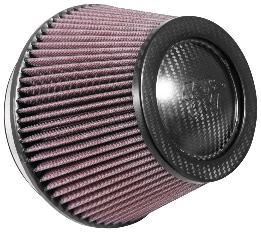 K&N Universal Air Filter Carbon Fiber Top High Performance, Premium, Replacement Engine