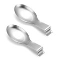 thumbnail image 1 of Fish Shape Stainless Steel Spoon Rest, Stainless Steel Utensil Spoon Rest Holder, Spatula Ladle Holder, Brushed Finish, Countertop Heavy Duty,Dishwasher Safe (Silver Color 2pcs), 1 of 7