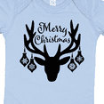 thumbnail image 4 of Inktastic Merry Christmas Reindeer Antlers with Ornaments Boys or Girls Baby Bodysuit, 4 of 5