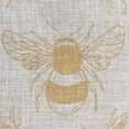 thumbnail image 4 of Jordan Manufacturing 18" x 18" Laurel Stripe Tan Bee Novelty Square Reversible Decorative Throw Pillow with Welt, 4 of 7