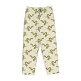 thumbnail image 4 of Naloa Green Snake Print Women’s Ultra-Soft Comfy Pajama Lounge Pants with Pockets & Drawstring, 4 of 8