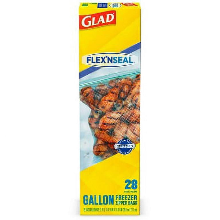 Glad Lock Storage Bags Freezer Gallon - 15 CT 12 Pack – StockUpExpress