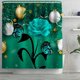 thumbnail image 3 of Juego de alfombrillas de baño con flores navideñas, cuatro alfombrillas combinadas, 3 of 4