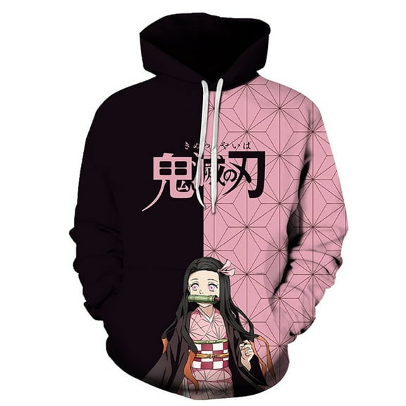 Anime Unisex Demon Slayer Hoodies Men Women 3D Printed Sport Sweatshirt -XXS
