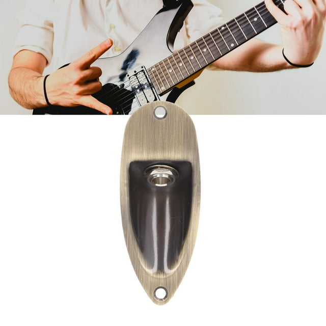 Guitar Input Output Jack Socket Plate Boat Style 6.35mm 1/4 Inch Input Jack Electric Guitar Replacement Parts
