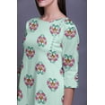 thumbnail image 2 of Bimba 3/4 Sleeve Straight Tunic Tops Printed Kurta Summer Wear For Women, 2 of 6