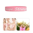 thumbnail image 2 of SUSHANG Pink Ribbon Cancer Wrist Breast Bracelet Awareness Silicone Band Ribbon Bracelets, 2 of 5