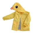 thumbnail image 5 of Toddler Baby Boy Girl Duck Rain Jacket Cute Cartoon Yellow Raincoat Hoodie Kids Zipper Coat Fall Winter Outwear School Outfits, 5 of 13