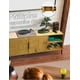 thumbnail image 5 of RED VELVET Mueble para TV Moderno, Madera Clara con Diseño Geométrico, Mesa Consola con Estantes y Puertas, Base de Metal Negro, 5 of 7
