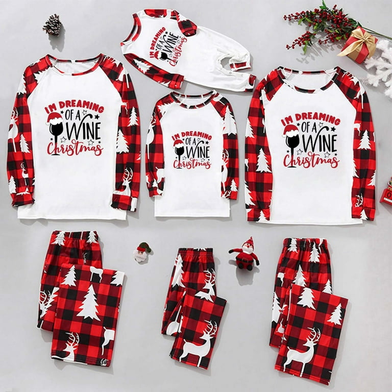 Wine christmas pajamas best sale