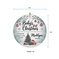 thumbnail image 5 of Name/Birthday/Info Baby Christmas Ornament 2025, Baby's First Christmas Ornament Gift for New Dad Mom Newborn, Baby's 1st Christmas Ornament Gift, 5 of 5
