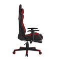 thumbnail image 4 of Posh Living Mari Adjustable Faux Leather & Plywood Game Chair in Red/Black, 4 of 8