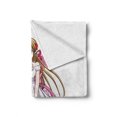 thumbnail image 2 of Anime Soft Flannel Fleece Throw Blanket, Cartoon Illustration of a Pixie Character with Hearts and Wings Fairy Angel, Cozy Plush for Indoor and Outdoor Use, 50" x 60", Multicolor, by Ambesonne, 2 of 6