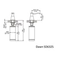 thumbnail image 2 of Dawn SD6325BN Liquid Soap/Lotion Dispensers Brass Pump in Brushed Nickel, 2 of 2