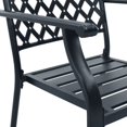 thumbnail image 5 of vidaXL Stackable Outdoor Chairs 2 pcs Steel Black, 5 of 5
