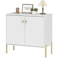 thumbnail image 1 of Buffet Moderne Blanc avec Portes Cannelées et Tablette Ajustable - Buffet de 31,5 Pouces pour Salle à Manger, Salon, Rangement d'Entrée, 1 of 7