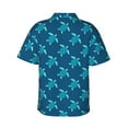 thumbnail image 6 of Wukai Cute Turtle Men's Hawaiian Shirt Short Sleeve Casual Button Down Summer Beach Aloha Shirt Tropical Print Holiday Party, 6 of 8