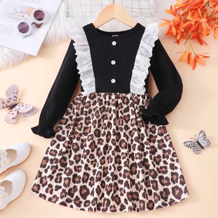 

Tejiojio Girls and Toddlers Soft Cotton Clearance Spring Autumn Toddler Baby Girl Flower Mesh Bowknot Long Sleeve Dress Princess Dress