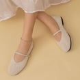 thumbnail image 6 of Womens Mary Jane Flats Adjustable Strap Lightweight Breathable Shoes for Work & Daily Walking Round Toe Casual Mesh Ballet Flat Shoes, 6 of 6