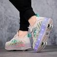 thumbnail image 6 of Yiomxhi Kids Roller Shoes, Boy Girl Sneakers with LED Light Wheels, Become Sport Sneaker for Birthday Christmas Children Gift, Adjustable Roller Skates Suitable for Outdoor School, 6 of 7