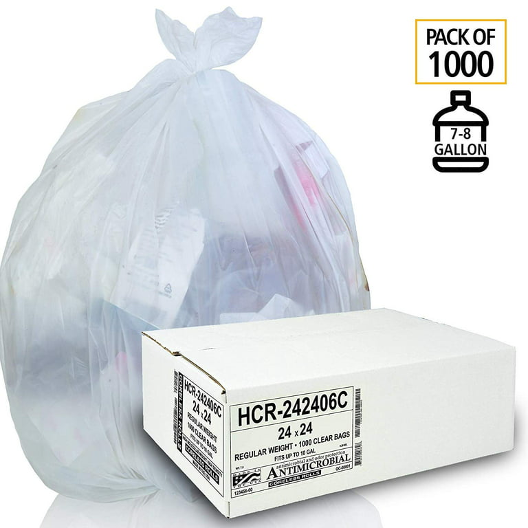 12 Gallon to 16 Gallon Clear Source Reduction High Density Bag (1000-Count)