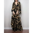 thumbnail image 5 of EDOLYNSA Maxi Kaftan Dresses for Women Moroccan Caftans With Batwing Sleeve Printed Lounge Dress, 5 of 6
