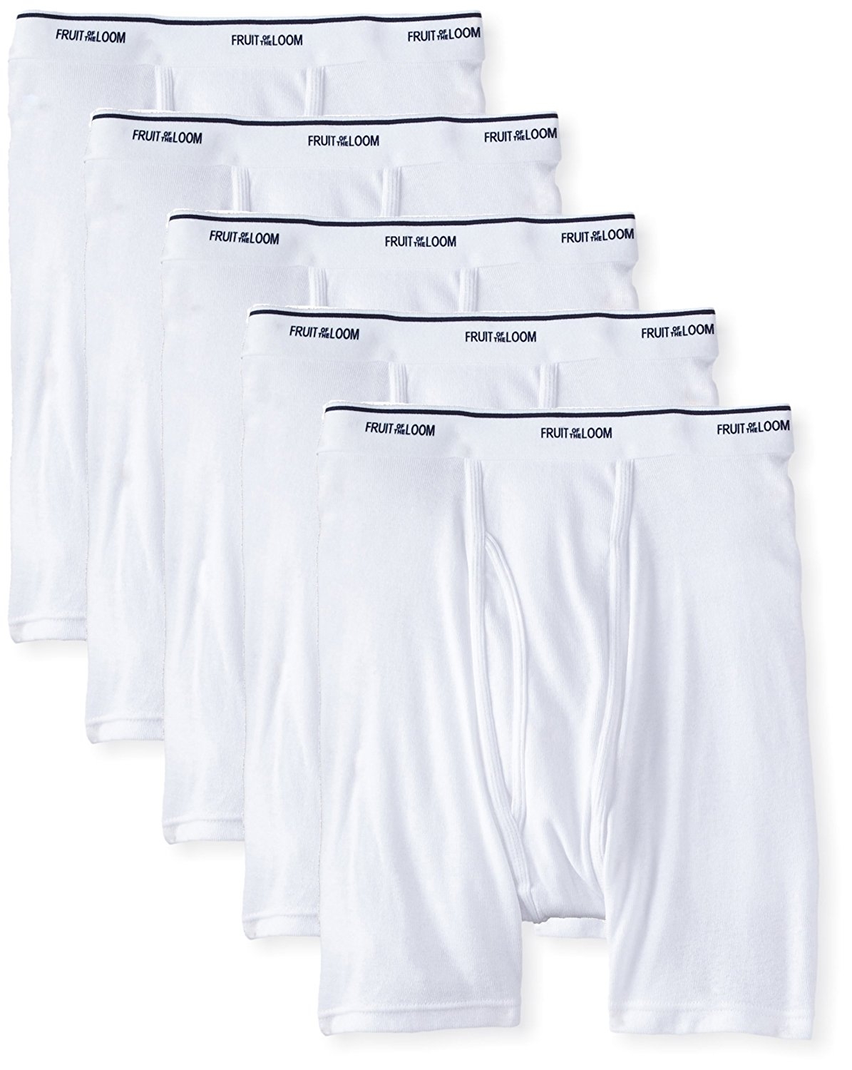 Fruit Of The Loom Men's No Ride Up Boxer Briefs – 6-Pack, Soft Cotton Blend, Comfort Fit Briefs - View #2