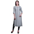 thumbnail image 1 of Bimba Kurtis Droits Imprimés pour Femmes Kurta à Manches 3/4 Tunique d'Été Robe, 1 of 6