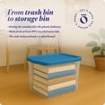thumbnail image 7 of Homz Snaplock 56Qt Stackable Plastic Storage Container & Lid, Blue (2 Pack), 7 of 7