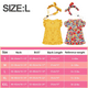 thumbnail image 2 of Conjunto de vestido floral de gato y perro vestido de primavera y verano de moda con diadema vestido floral rojo y amarillo Adepaton CPB-DE-LYY1952-3, 2 of 5