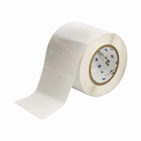 Brady Thermal Transfer Label, White, Labels/Roll: 1000 THT-55-423-1