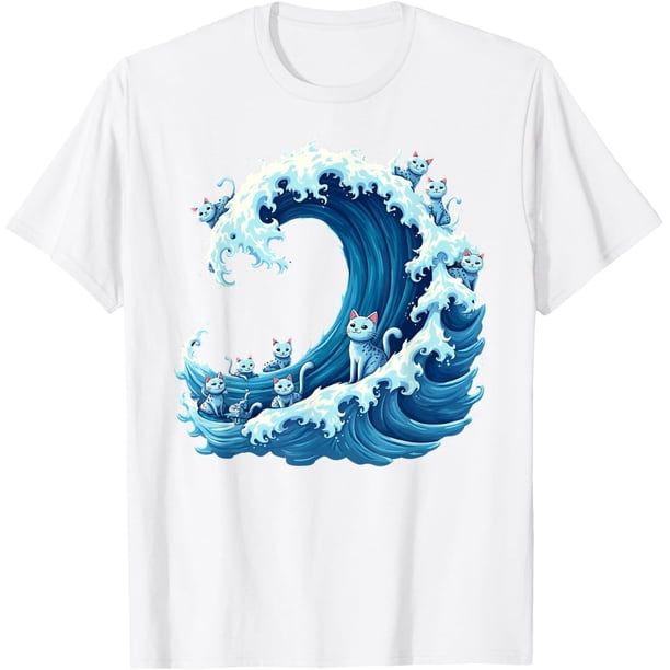 Camiseta con diseño de onda de gatos azules para Kamala