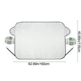thumbnail image 3 of Thickened Windshield Snow Cover for Cars - Winter Waterproof Car Cover, Insulated Shield Against Snow, Ice & Frost, Easy to Install & Remove, Silver, 59.05*43.3in, 3 of 9