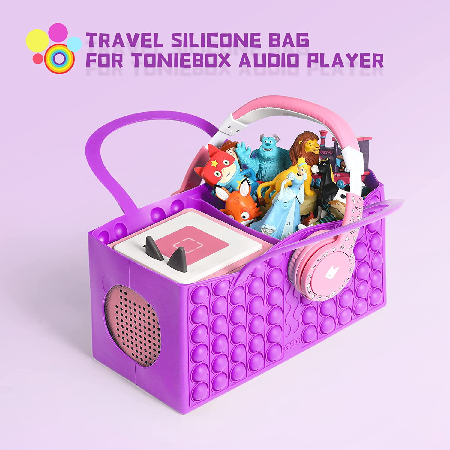 Sac de transport compatible Toniebox Starter Set et accessoires, Felt  Organisateur Bag pour Tonies Figure Toniebox Travel avec poignée Tw
