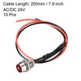 thumbnail image 2 of Unique Bargains Panneau de Montage AC/DC 24V 8mm avec Indicateur LED, Coque en Métal LED Rouge 10 Pcs, 2 of 4