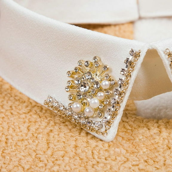 Clearance! detachable collar detachable collars for women Retro Women Pearl Fake False Lapel Neck Collar Blouse Peter Pan Collar Promotion sales Multicolor