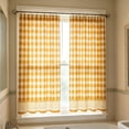 thumbnail image 6 of Gumesh Printed Floral Short Curtains 39 Inches Length 2 Panels Set, Exquisite Farmhouse Style Crushed Texture Semi Sheer Drapes for Cafe Bedroom Living Room, Top Rod Pocket Design, 28Wx59L inches, 6 of 7
