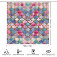thumbnail image 2 of Abstract Watercolor Mermaid Scales 4 Piece Shower Curtain Sets,Retro Colorful Mermaid Fish Scales Non-Slip Rugs,Toilet Lid Cover and Bath Mat,Durable and Waterproof,for Bathroom Decor Set, 2 of 8