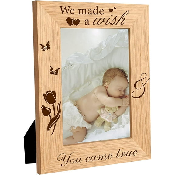 6x8 Engraved Wooden Picture Frame Picture Frames Engraved Rustic Photo Frame with Solid Wood and High Definition Glass for Table Display Pictures and Wall Mounting Photo DIY
