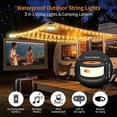 thumbnail image 3 of KOBAIBAN 3-in-1 Camping Lights, 32.8FT Rechargeable Camping String Lights with 19 Lighting Modes, IPX4 Waterproof LED Tent Lights for Camping Yard Patio, Black Orange, 3 of 17