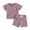 Purple, variant on XZNPDUCQ Girls Clothes Baby Girls Outfits 12-18 Months Clothes Short Sleeve T-Shirt Tee Tops Joggers Casual Elastic Shorts s Casual Elastic Shorts 2Pcs Dailywear Green,6-12 Months