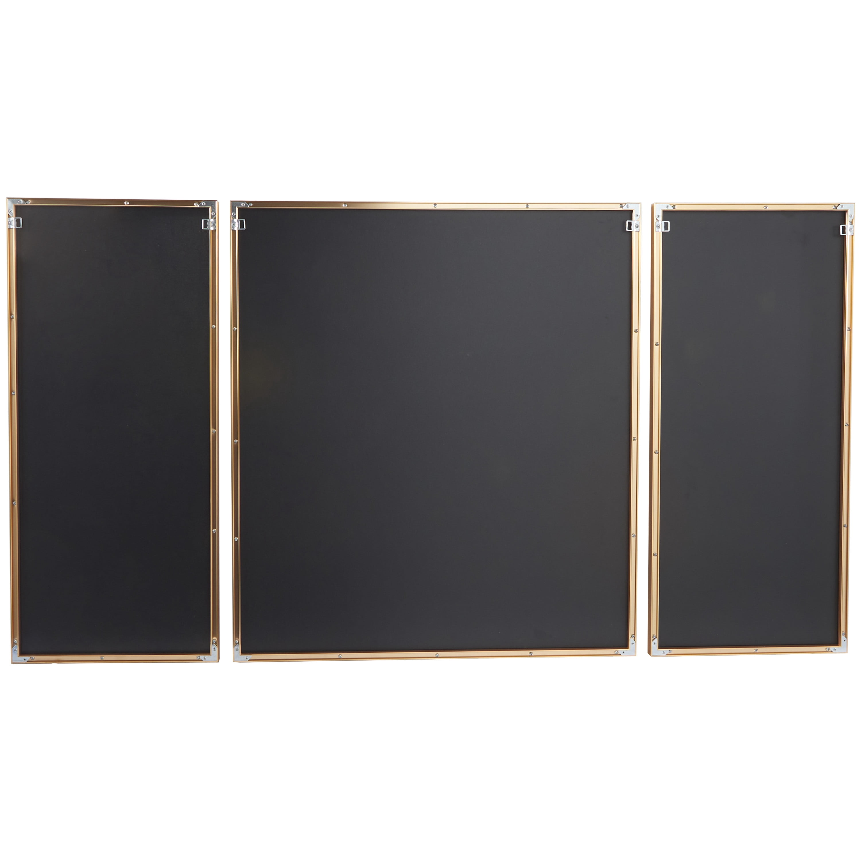 32" x 36" Feathers Bird Framed Wall Art with Gold Aluminum Frame, by CosmoLiving by Cosmopolitan (3 Count)