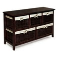 thumbnail image 3 of Badger Basket Five Drawer Storage Unit with Wicker Baskets -Espresso, 3 of 4