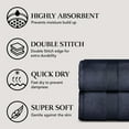 thumbnail image 5 of Adobella 2 Premium Turkish Bath Mats, 100% Combed Turkish Cotton, 800 GSM, 20 x 33 inch, Navy Blue, 5 of 7