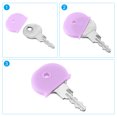 thumbnail image 5 of Uxcell Key Caps Covers, 30 Pack Keys Ring Coding Tags Identifiers Case Shell Protector, Light Purple, 5 of 6