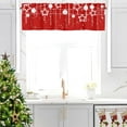 thumbnail image 2 of Christmas Valance Curtains for Kitchen Windows, Red Xmas Snowflake Velvet Winter Holiday Treatment Rod Pocket Valance for Bedroom Bathroom Cafe Room 52x18 inch, 2 of 6