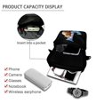 thumbnail image 4 of FUIALDOLG Polyester Crossbody Bags with Capybara Letter J, Zipper Pockets Cell Phone Pouch for Daily Travel and Shopping, 4 of 7