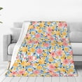 thumbnail image 4 of Cauagu Watercolor Wildflowers Pattern Flannel Bed Blankets,Fleece Blanket Comfortable Air Conditioning Blanket for Sofa Bed Travel Couch & Living Room -40"x30", 4 of 8