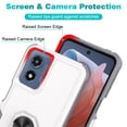 thumbnail image 5 of Rosebono Hybrid Metal Ring Magnetic Kickstand Case for Motorola Moto G Play 2024, White, 5 of 5